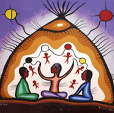 An by illustration by Bruce K. Beardy, a First Nation member of the College, depicts leadership.